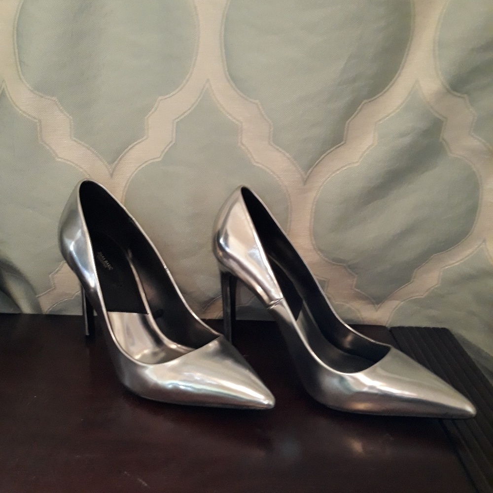Zara Basic Collection silver heels